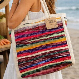 Studio Mabelle NWT Natural Cotton Tote Bag Eco Friendly Market Beach Bag 17x17